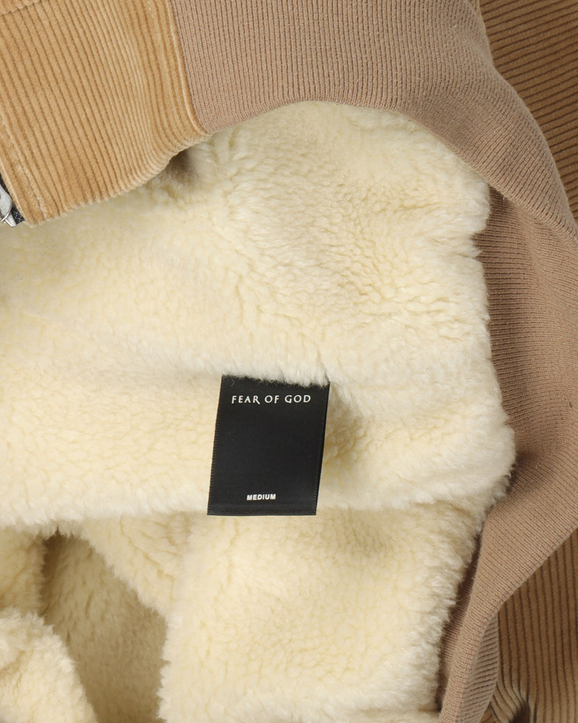 Fifth Collection Corduroy Alpaca Hooded Work Jacket
