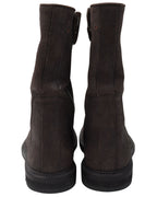Reverse Leather Creeper Boots