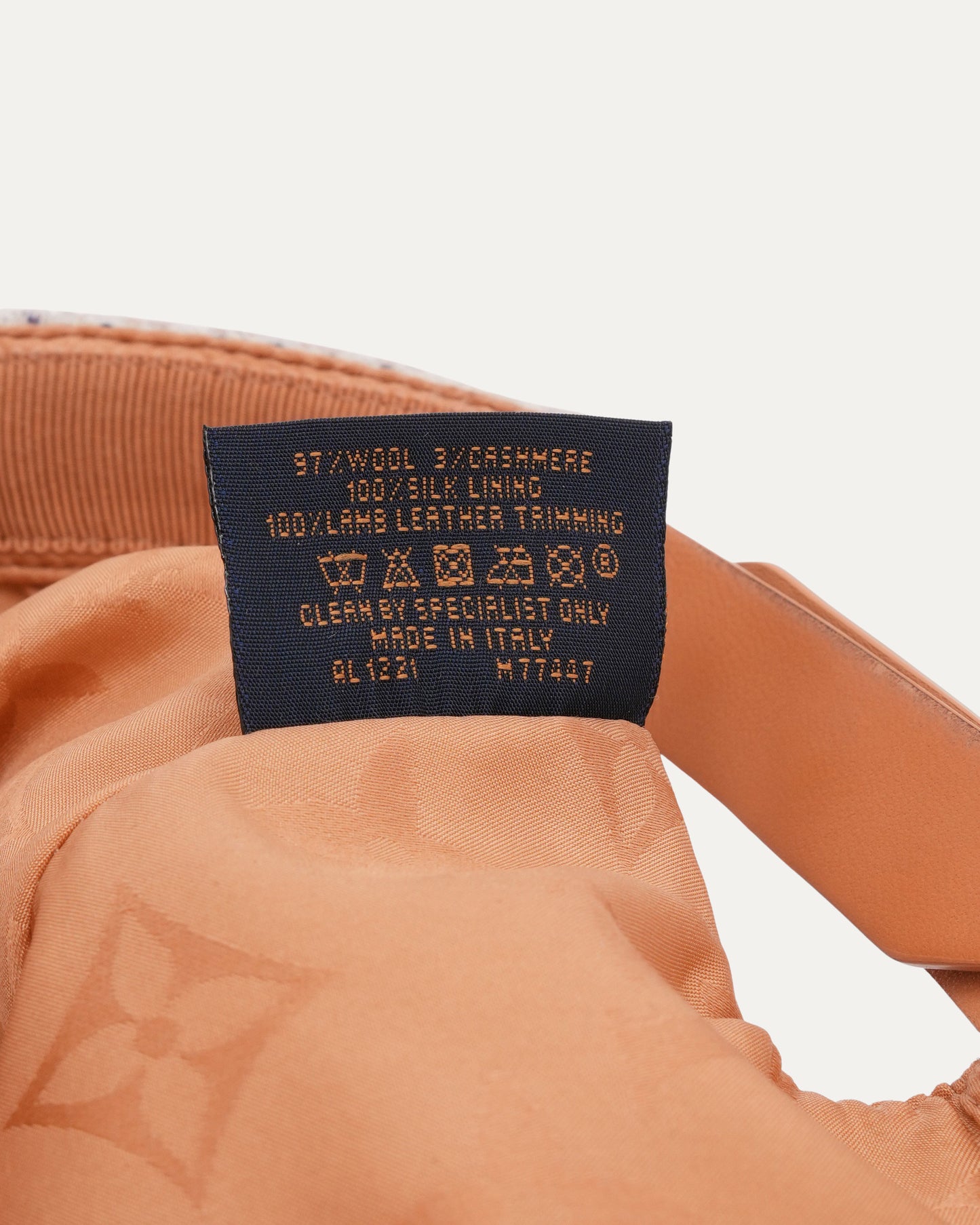 Damier Leather Brimmed Hat