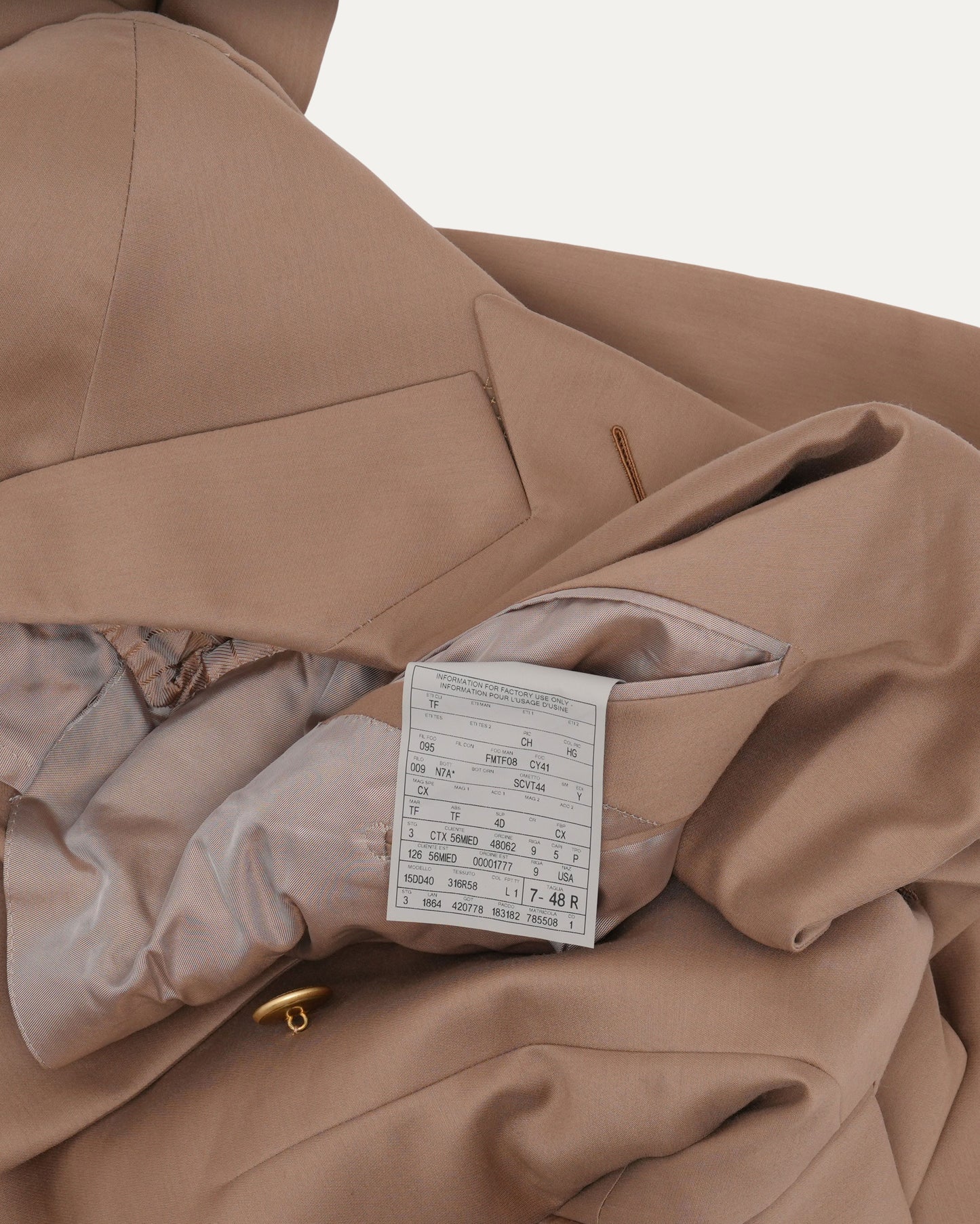 Double Breasted Wool-Silk Blend Jacket