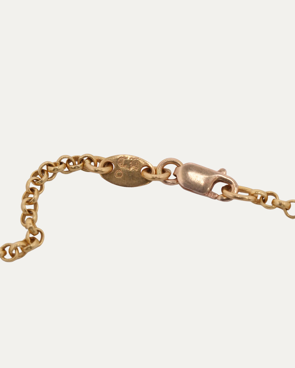 Gold Diamond Tiny Fat on Roll Chain