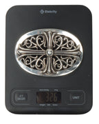 Leather Belt with XXL Oval Cross Buckle