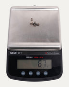 Black Diamond Tiny Fat Pendant on Diamond Safety Pin