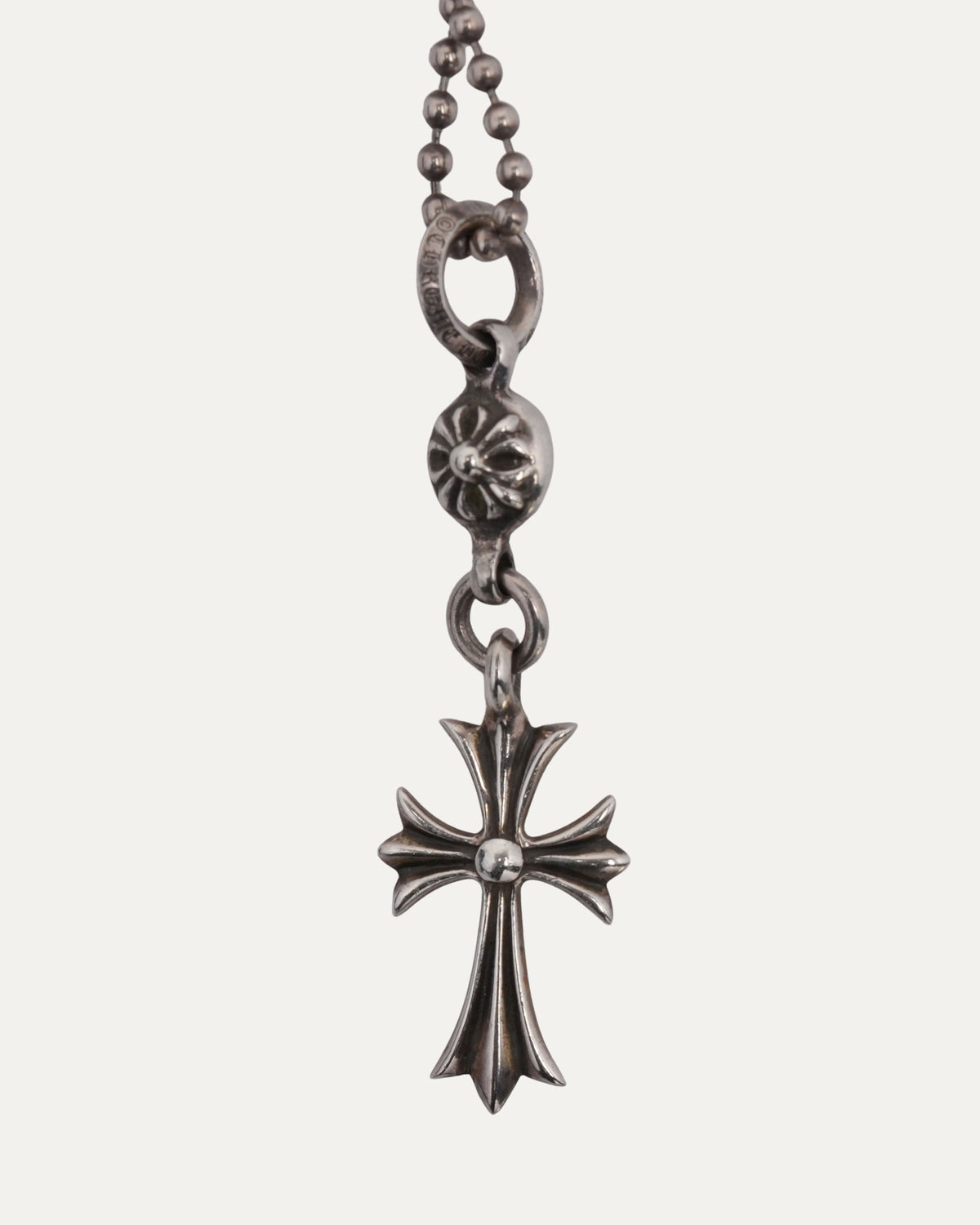Small Cross and Plus Ball Pendant with Ball Chain