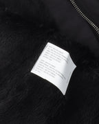 Faux Fur Lined Cemetery Cross Patch Racing Jacket