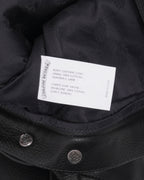 Floral Cross Patch Western Leather Jacket