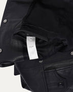Snap Front Leather Trucker Jacket