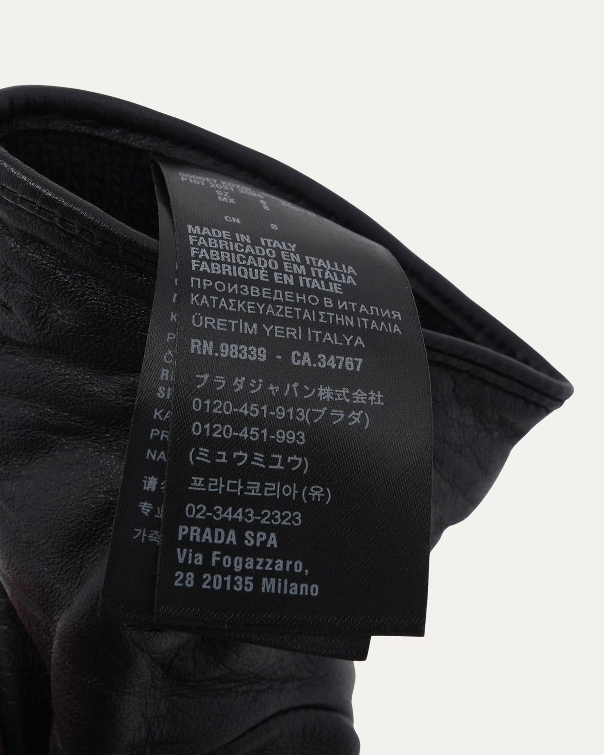 Triangle Pouch Leather Gloves