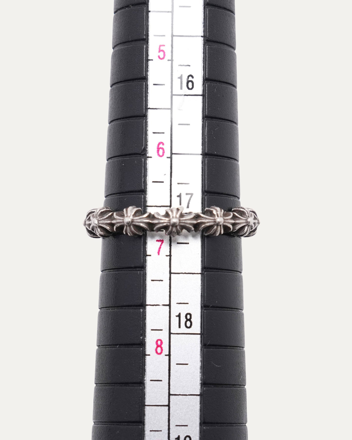 Tiny E Plus Cross Band Ring