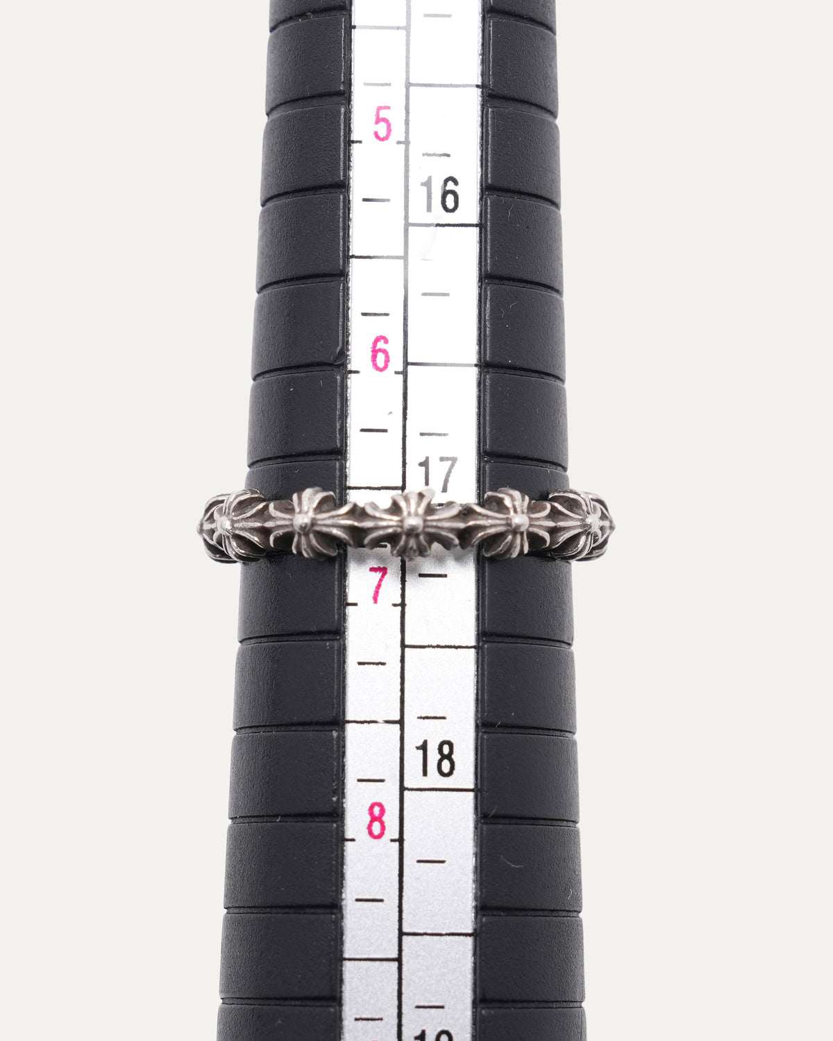 Tiny E Plus Cross Band Ring