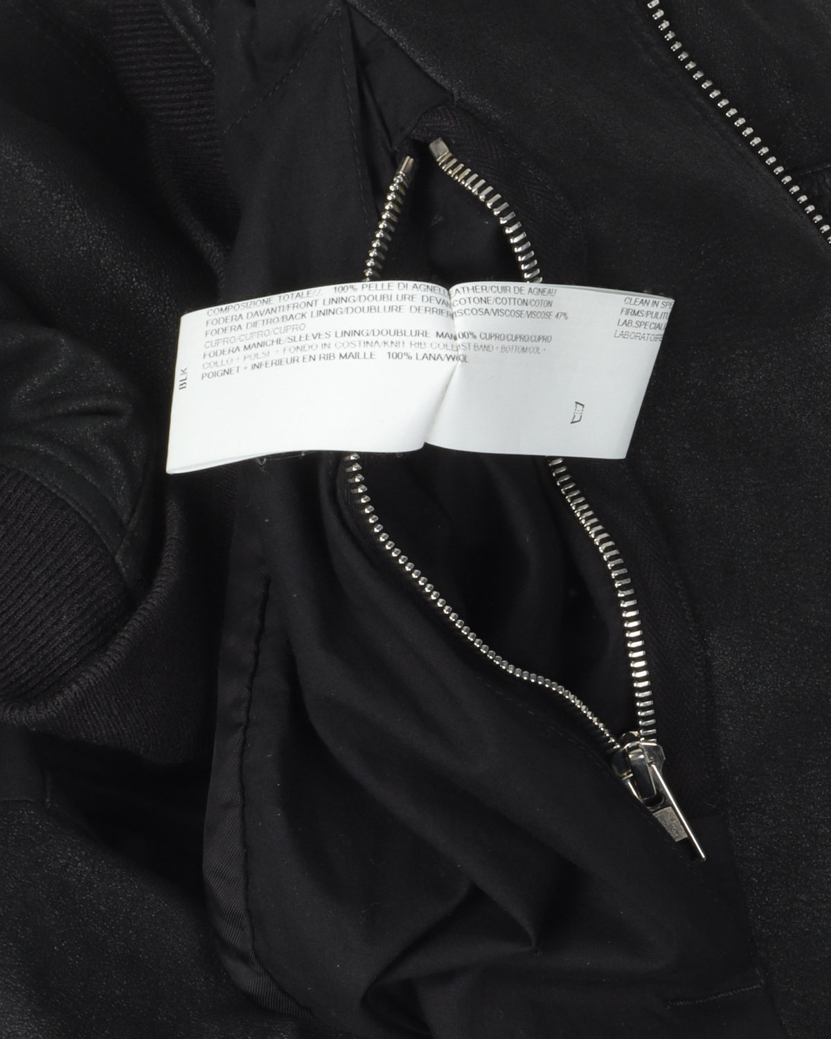 Blistered Lamb Leather Bomber Jacket