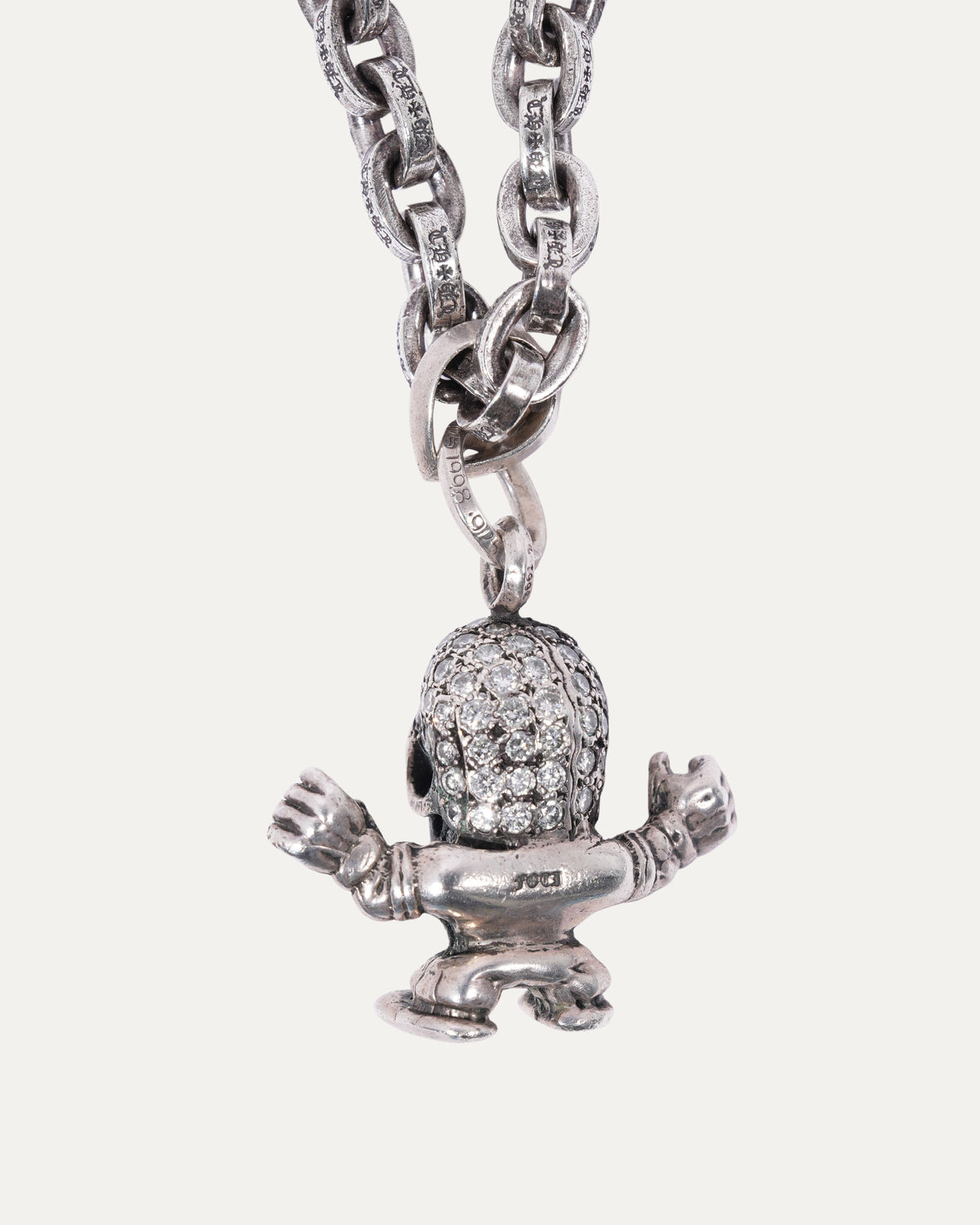 Harris Teeter Silver and Diamond Foti Pendant w/ XL Paper Chain