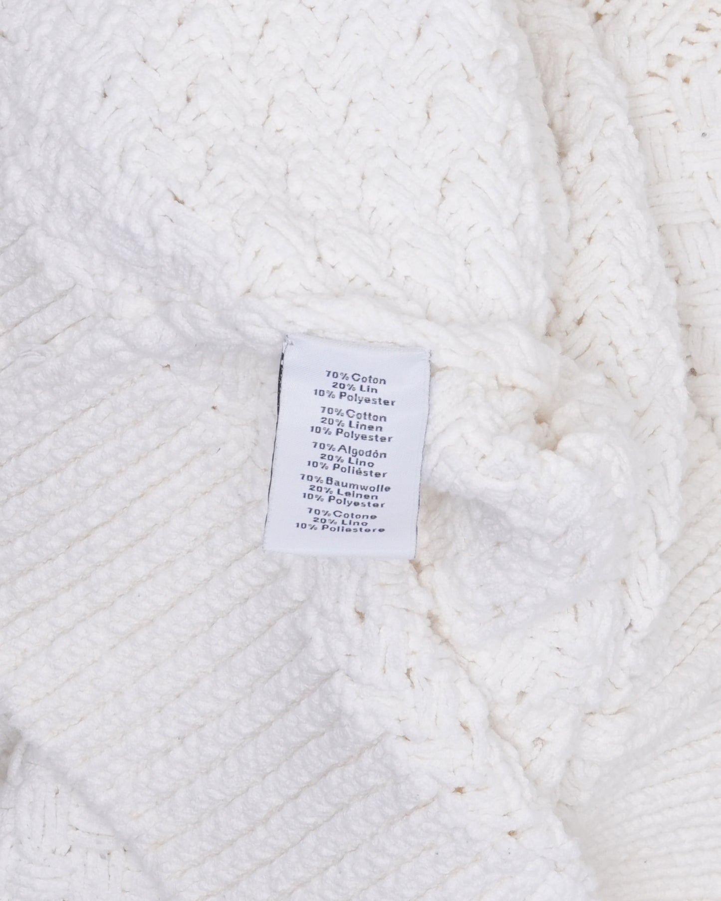 Linen Blend Zip Up Sweater