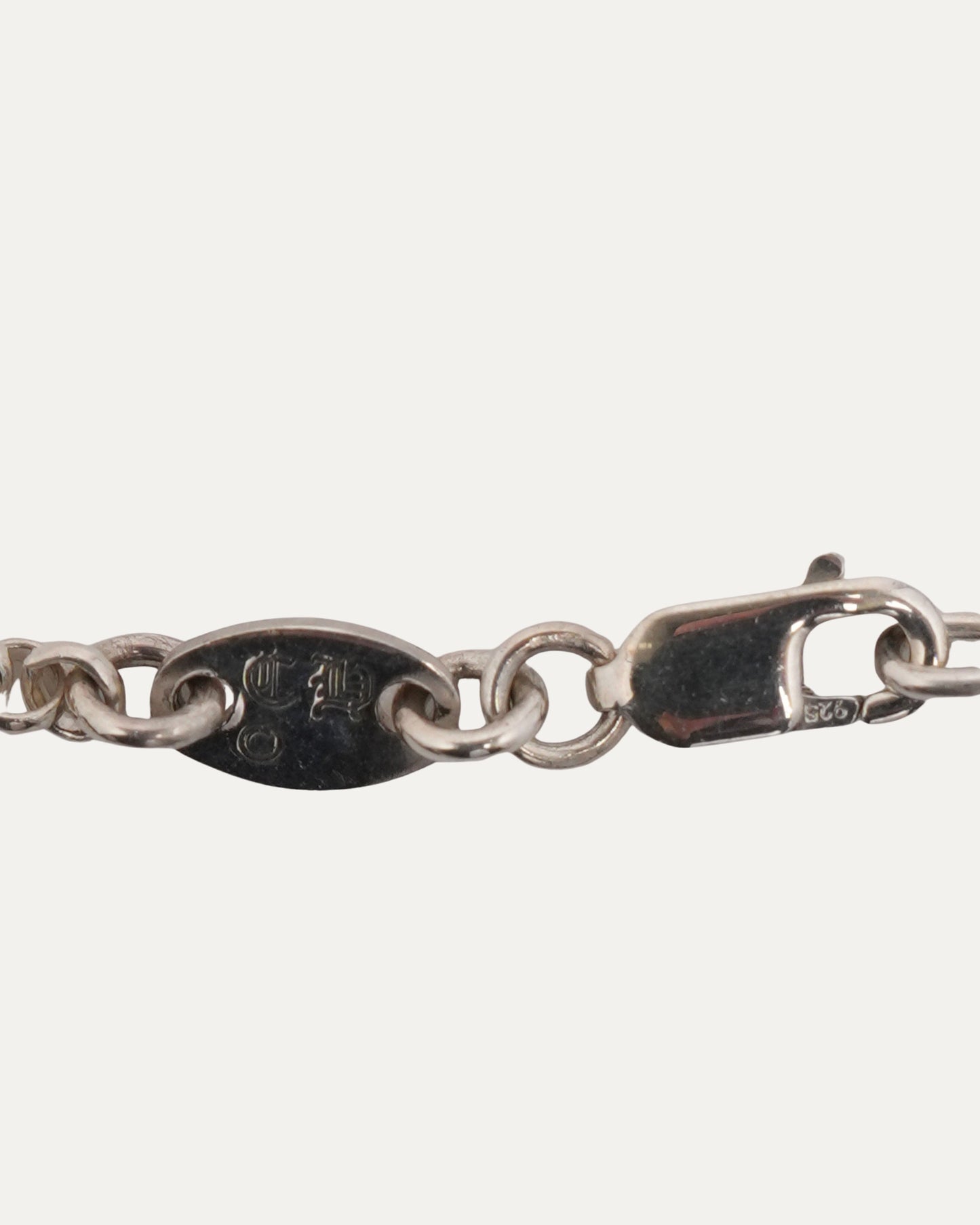 Diamond Safety Pin Roll Chain Necklace