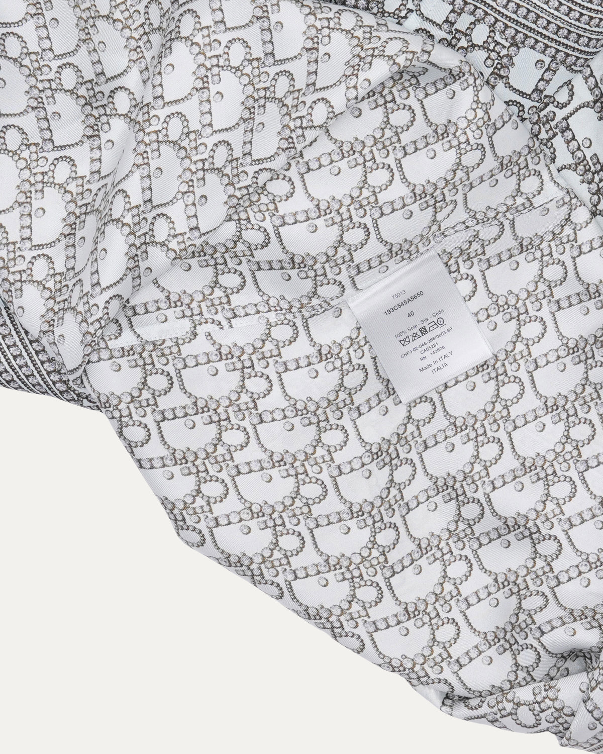 Diamond Oblique Silk Shirt
