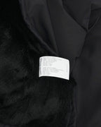 Faux Fur Lined Cobra Cross Patch Racing Jacket
