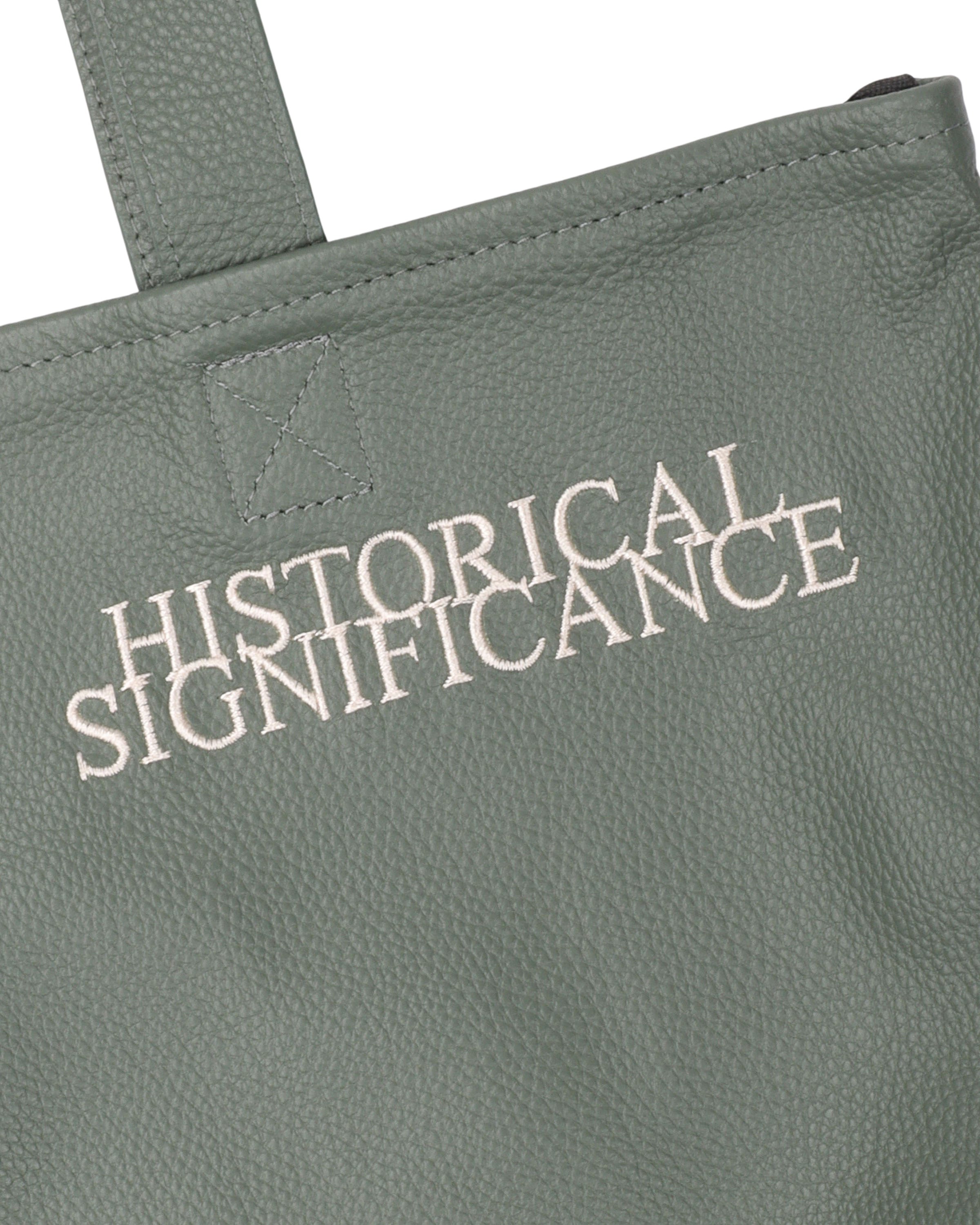 "Historical Significance" Embroidered Leather Tote Bag