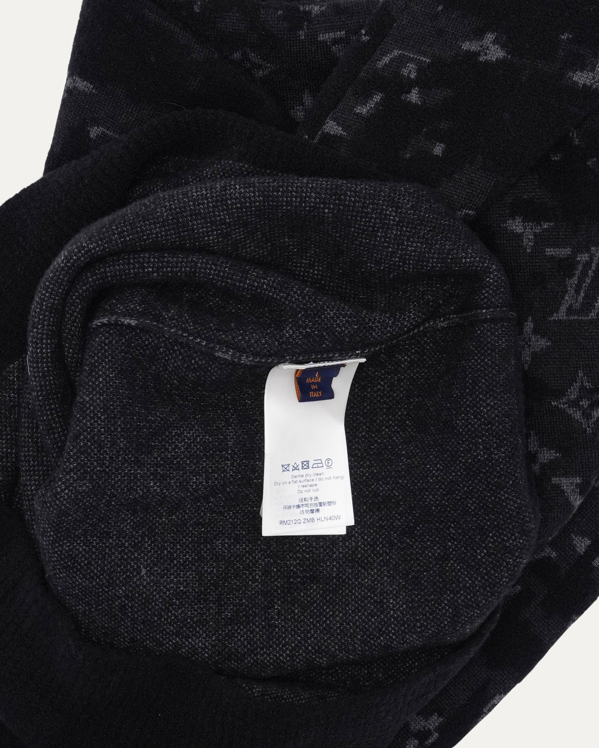 Camouflage Monogram Jacquard Intarsia Knit Sweater
