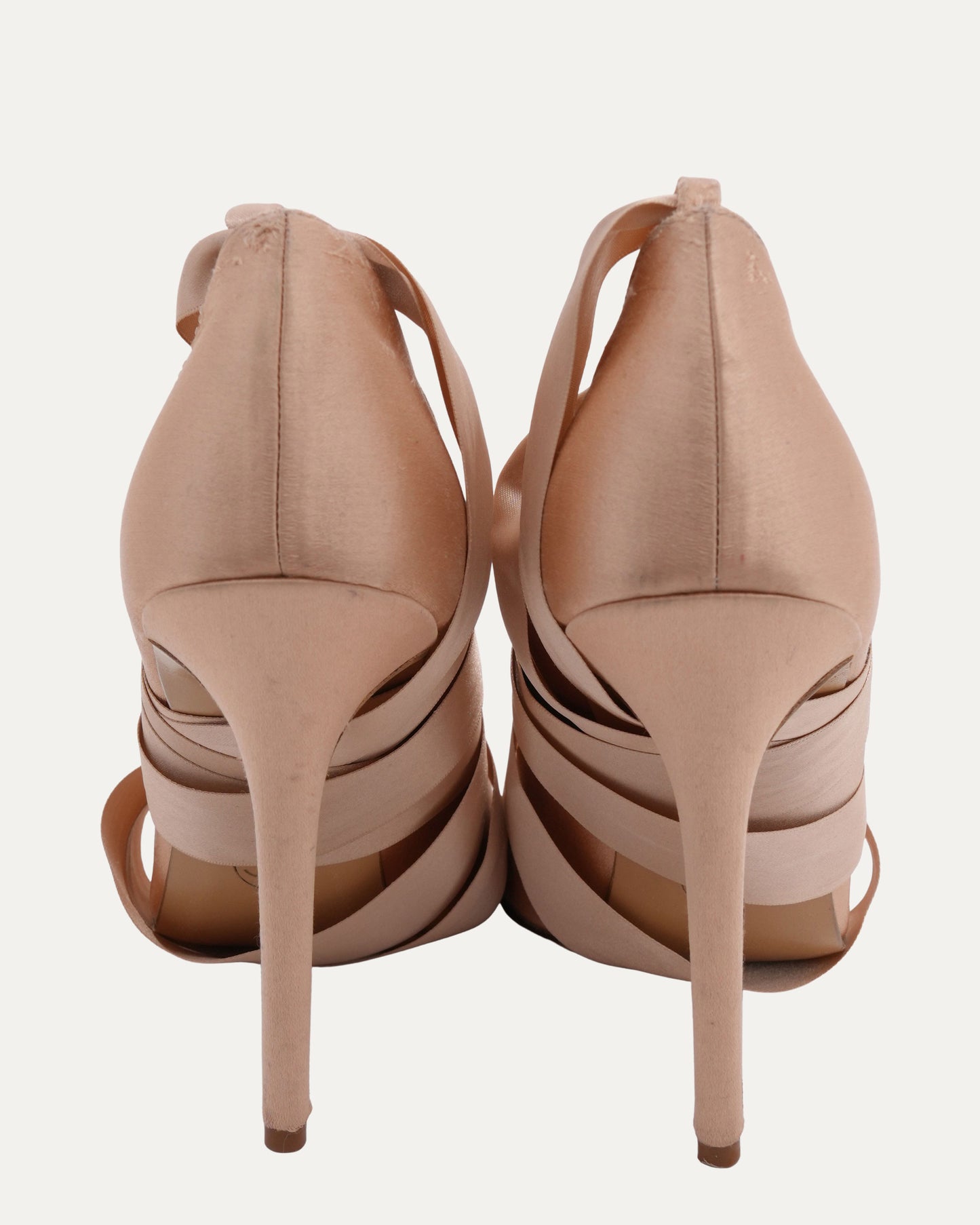c. 2002 Satin Ballerina Wrap Heels