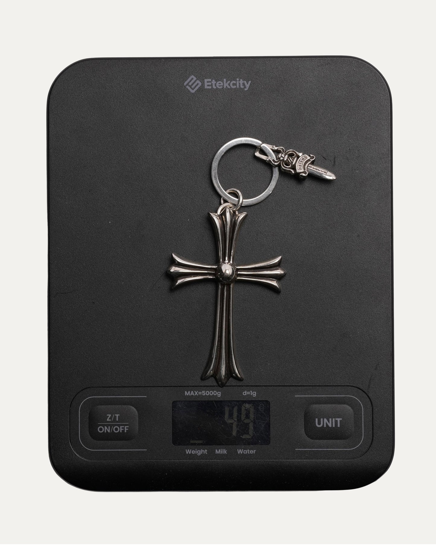 Large Cross and Dagger Keychain