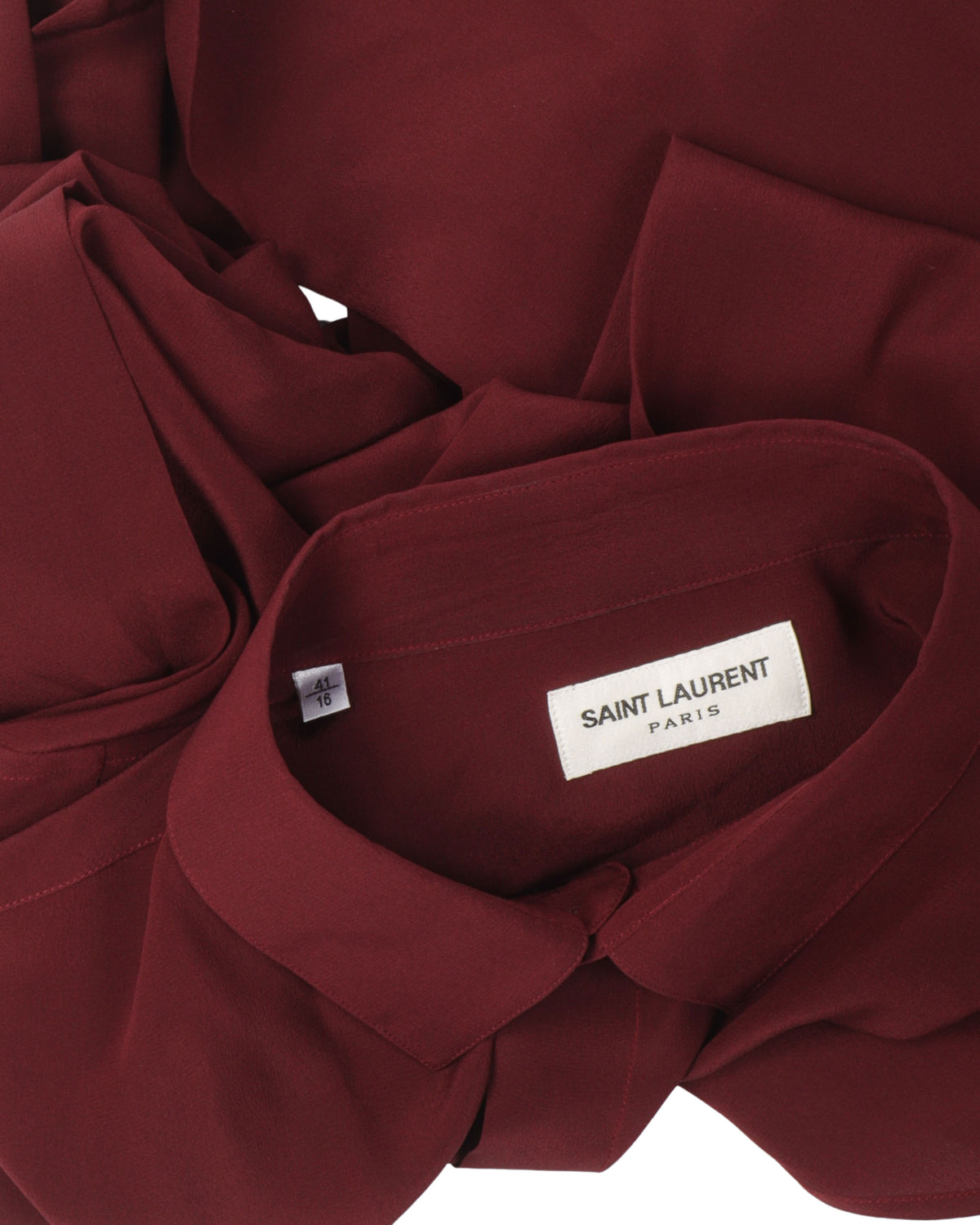 Silk Crepe de Chine Hidden Placket Shirt