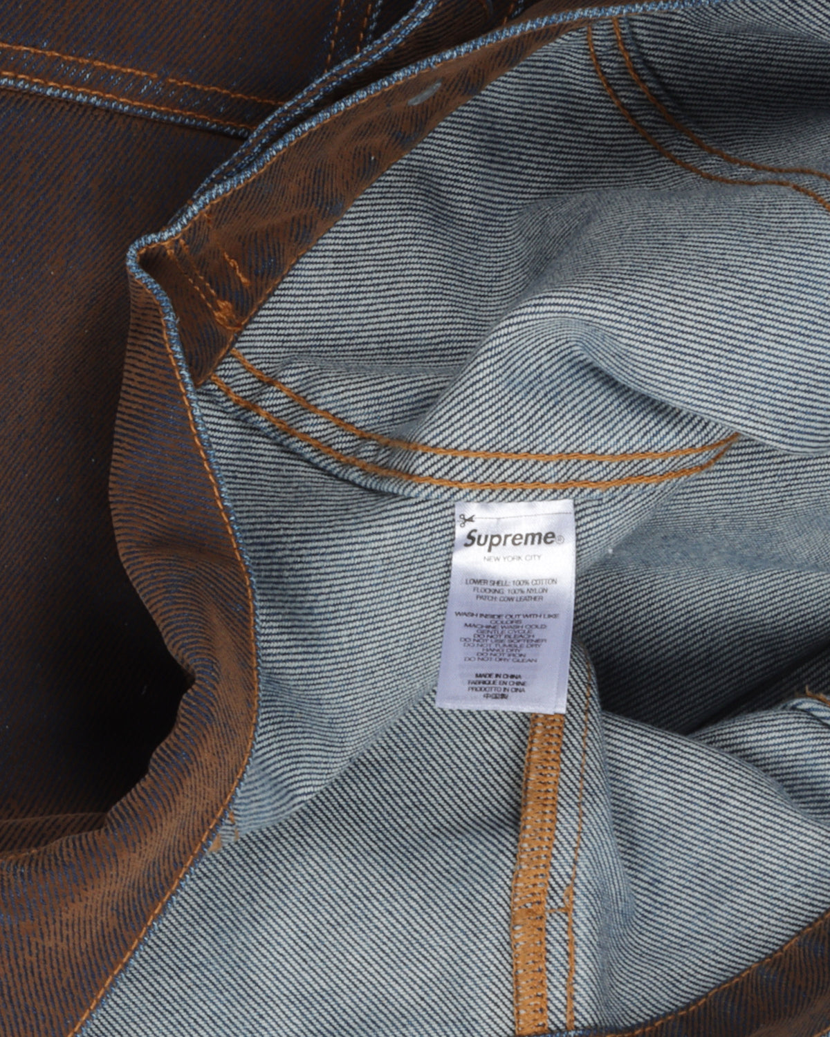 Flocked Denim Trucker Jacket