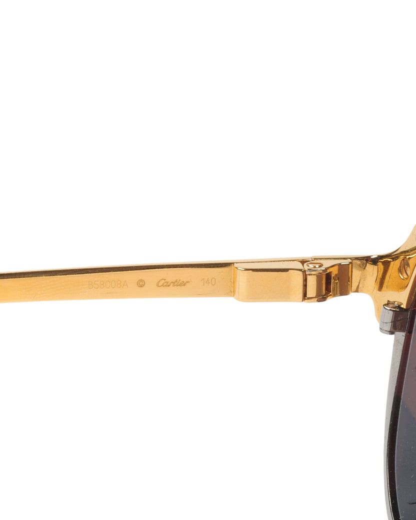 Gold Frame Aviator Sunglasses