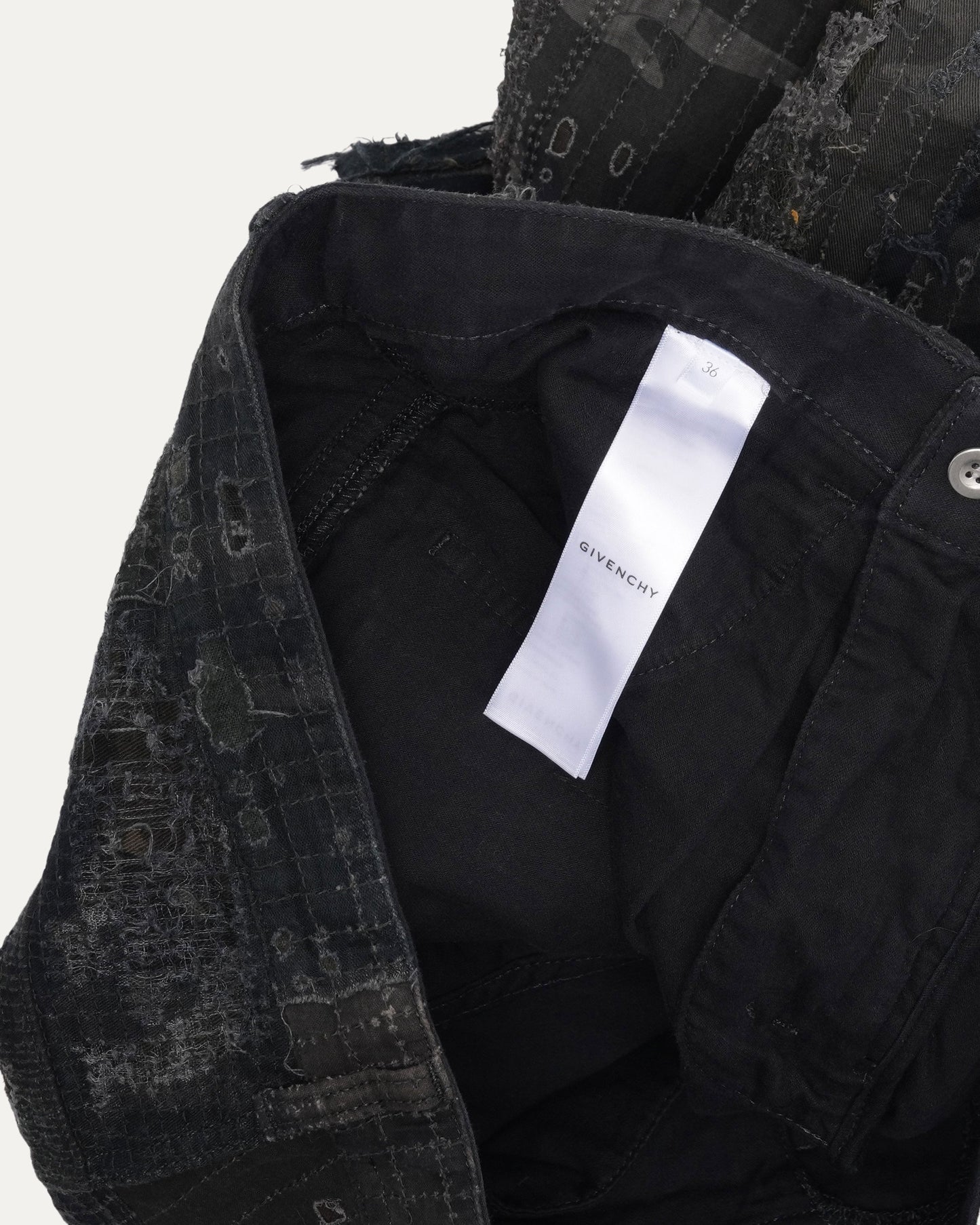 Camouflage Boro Repair Zipper Jeans