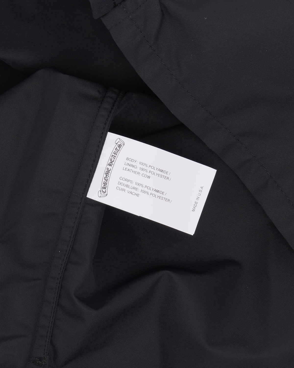 Nylon and Leather Sedated Zip Shirt