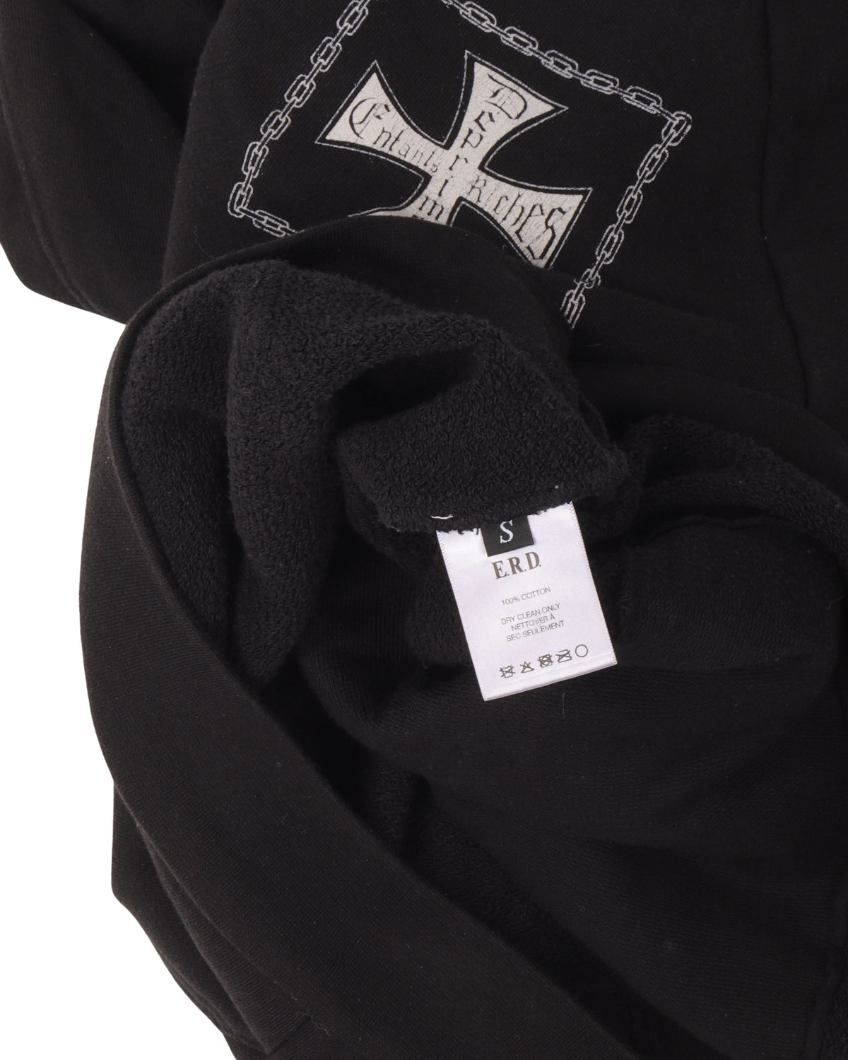 "Croix Avec des Roses" Iron Cross Hoodie