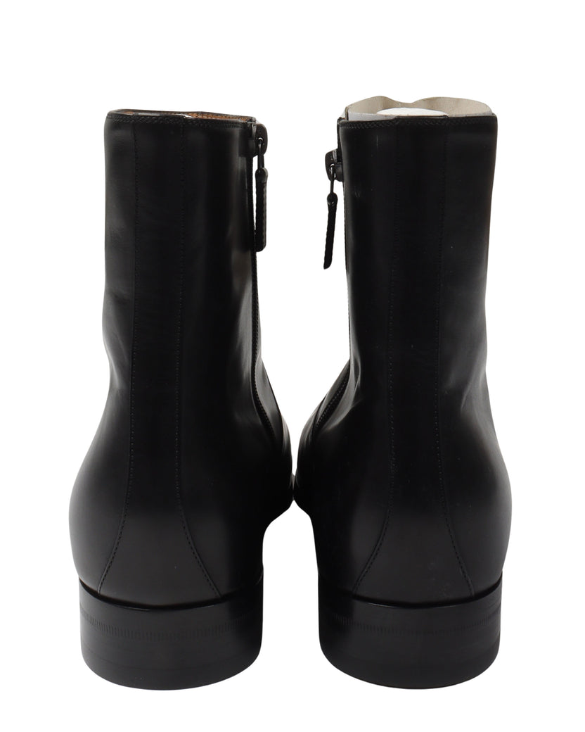 Side-Zip Leather Chelsea Boots