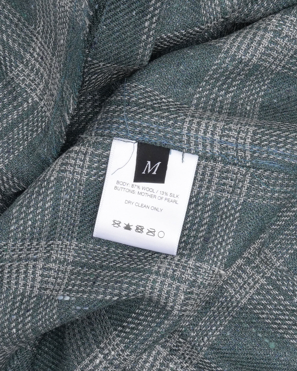 Wool-Silk Blend Assemblage Flannel Shirt
