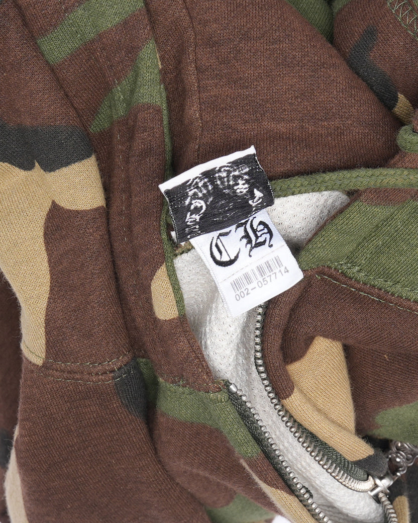 Camouflage Cross Patch Thermal Hoodie