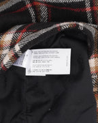 Shearling Collar Flannel Zip Up Jacket