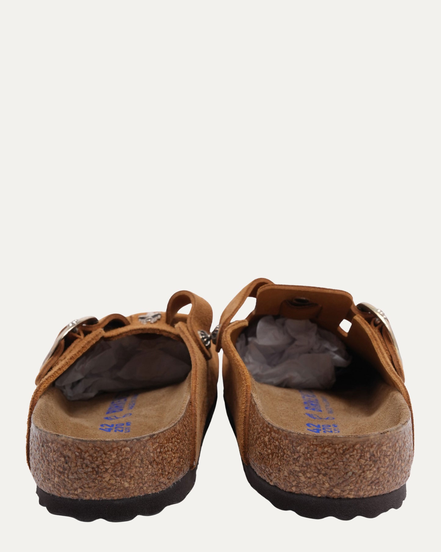 Dagger Embellished Birkenstock Boston Suede Mule