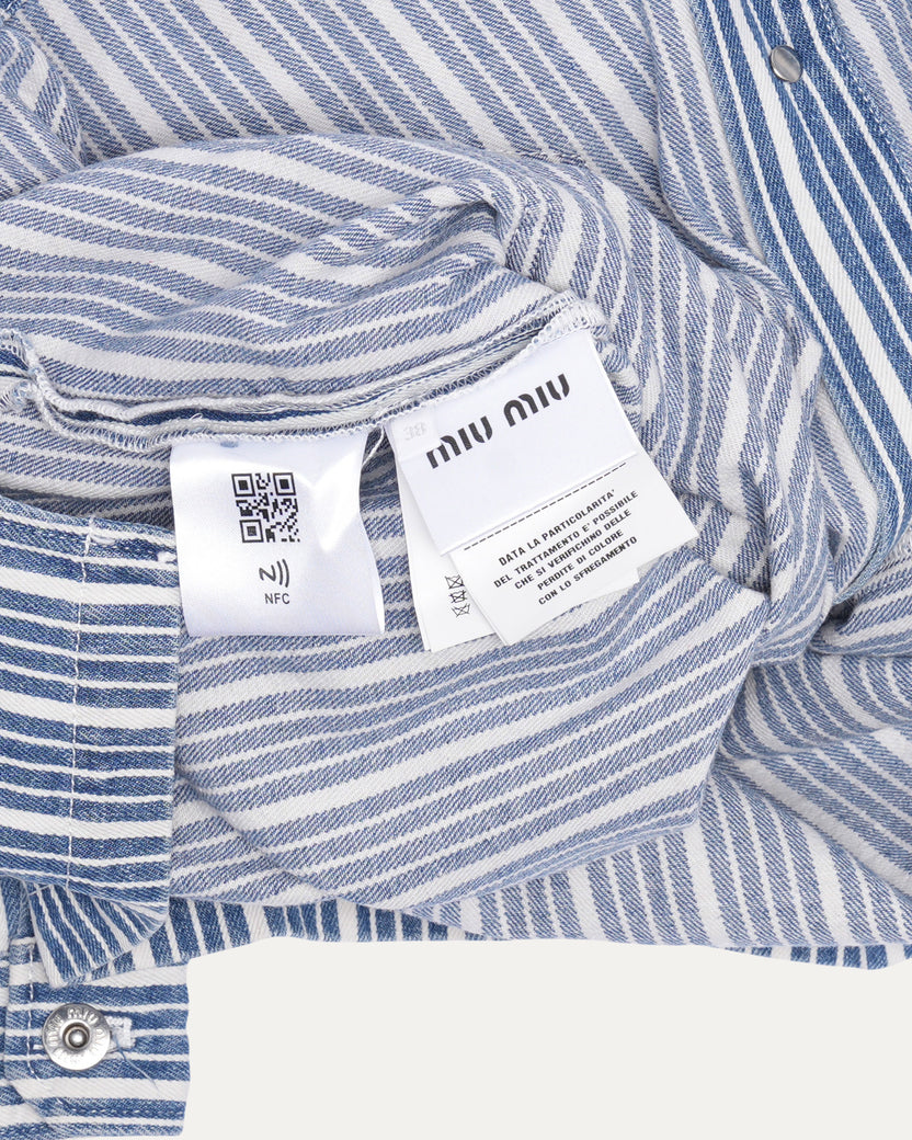 Miu Miu Striped Denim Jacket