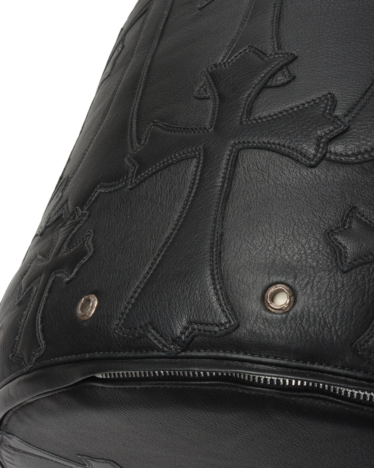 Leather Cross Patch Stool