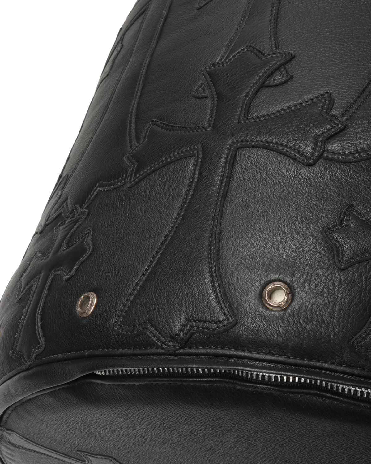 Leather Cross Patch Stool