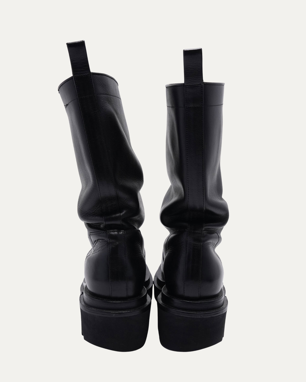 Pull-On Leather Bogun Platform Boots