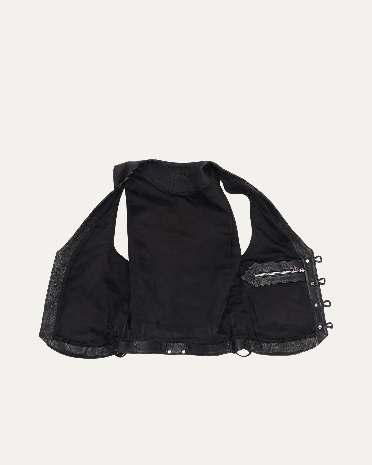 Cross Patch Leather Vest