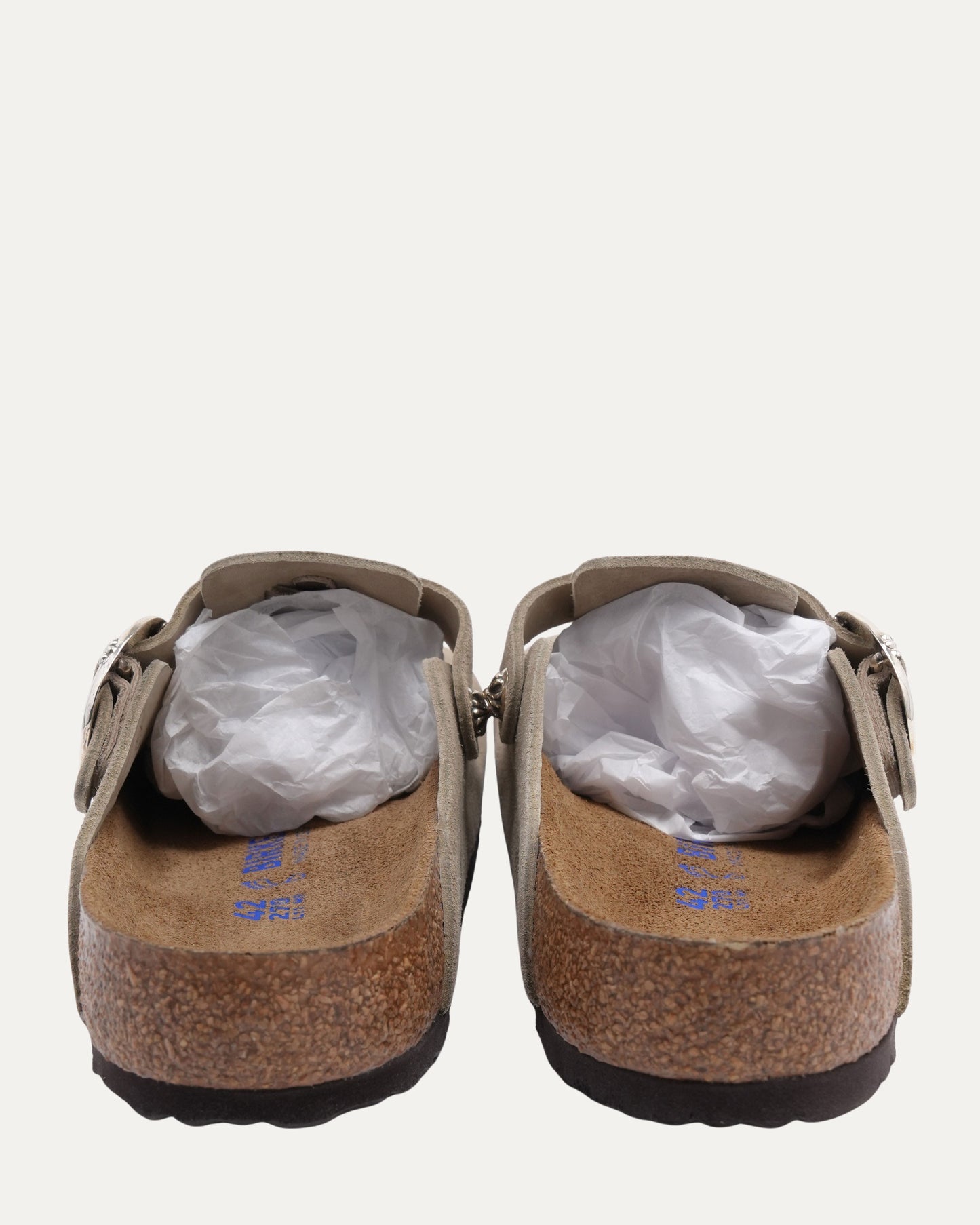 Dagger Embellished Birkenstock Boston Suede Mule