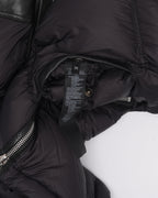 Leather Embellished Puffer Vest