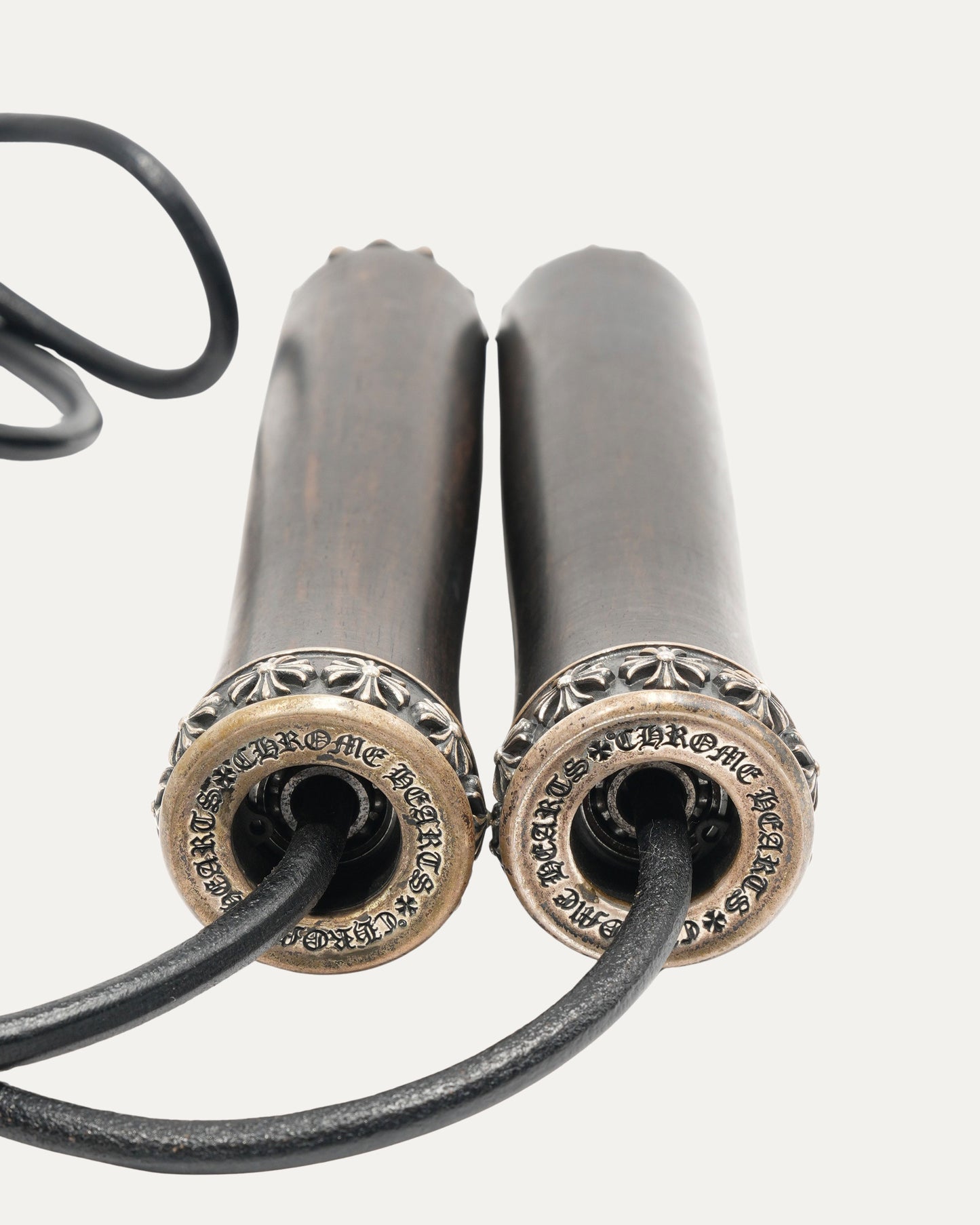 Silver Embellished Wooden Jump Rope