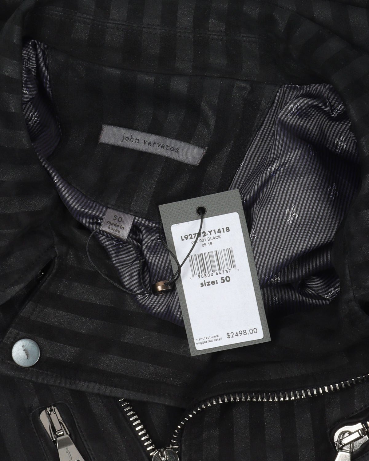 Striped Leather Jacket