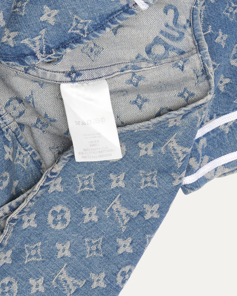 Supreme Denim Monogram Baseball Shirt