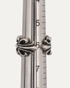 Double Floral Cross Ring