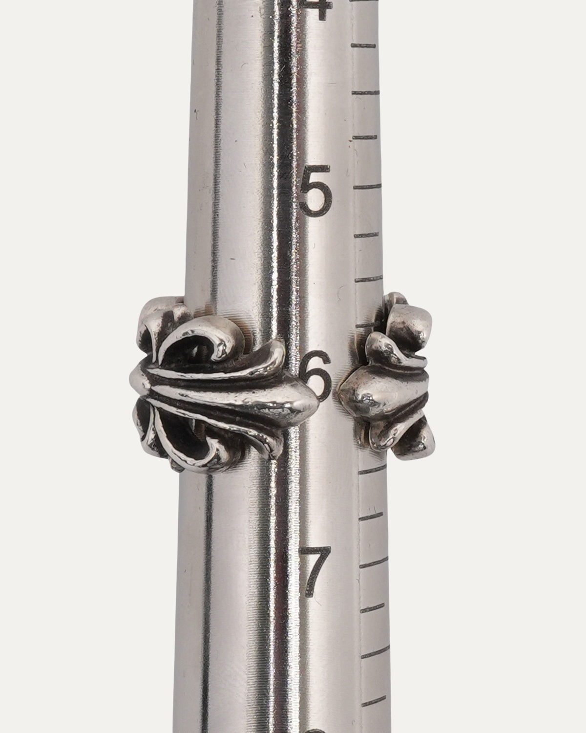 Double Floral Cross Ring