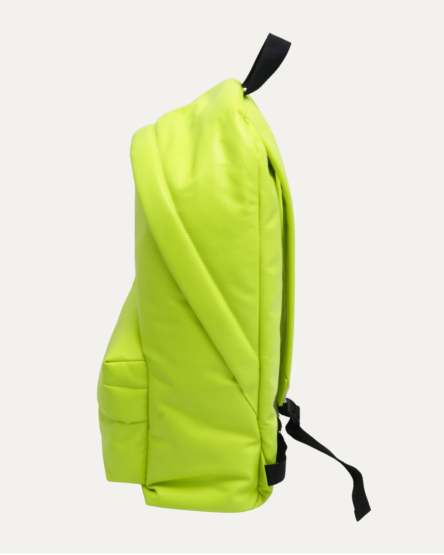 Puffy Logo-Print Leather Backpack