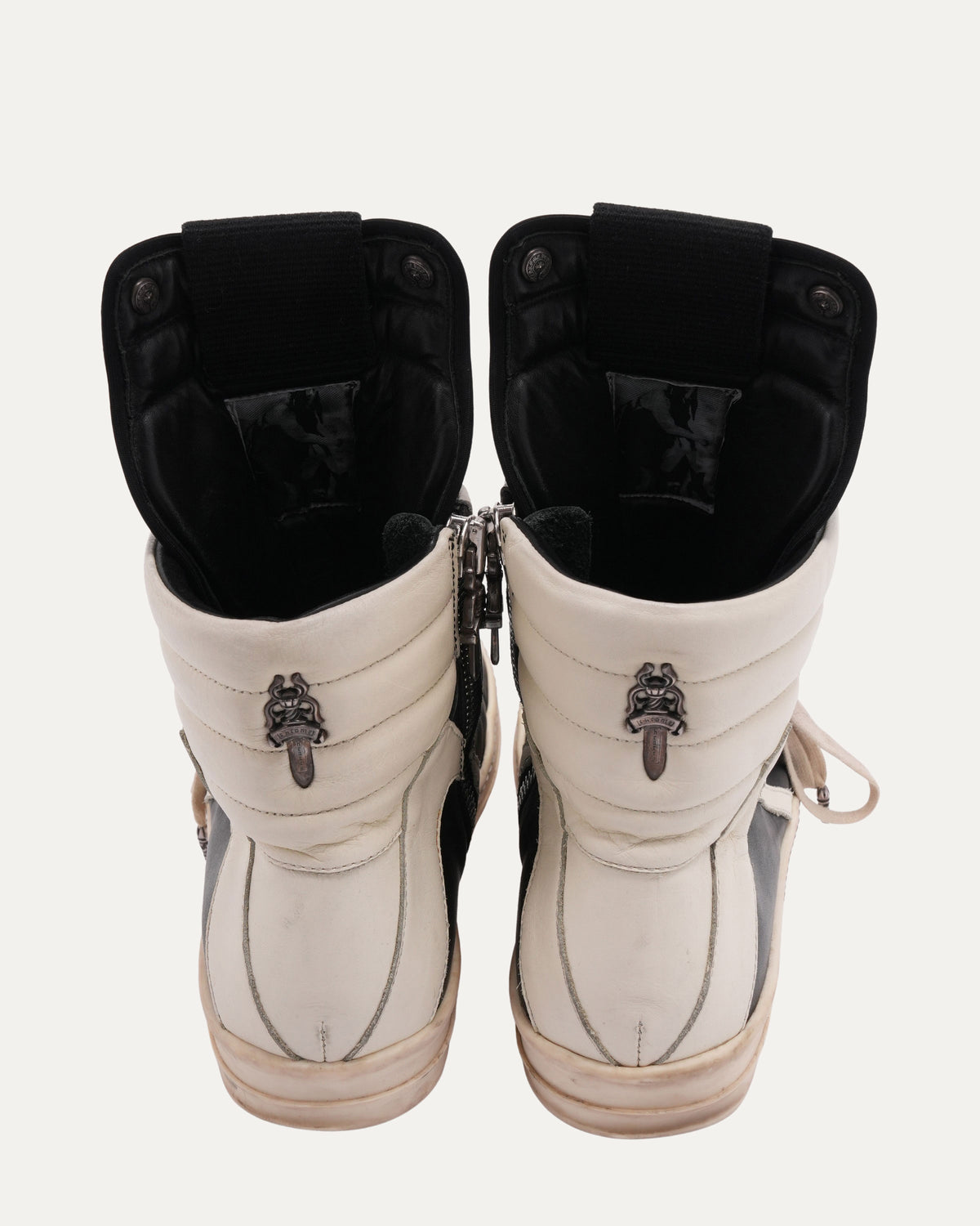 Rick Owens Cross Embellished Geobasket Sneakers