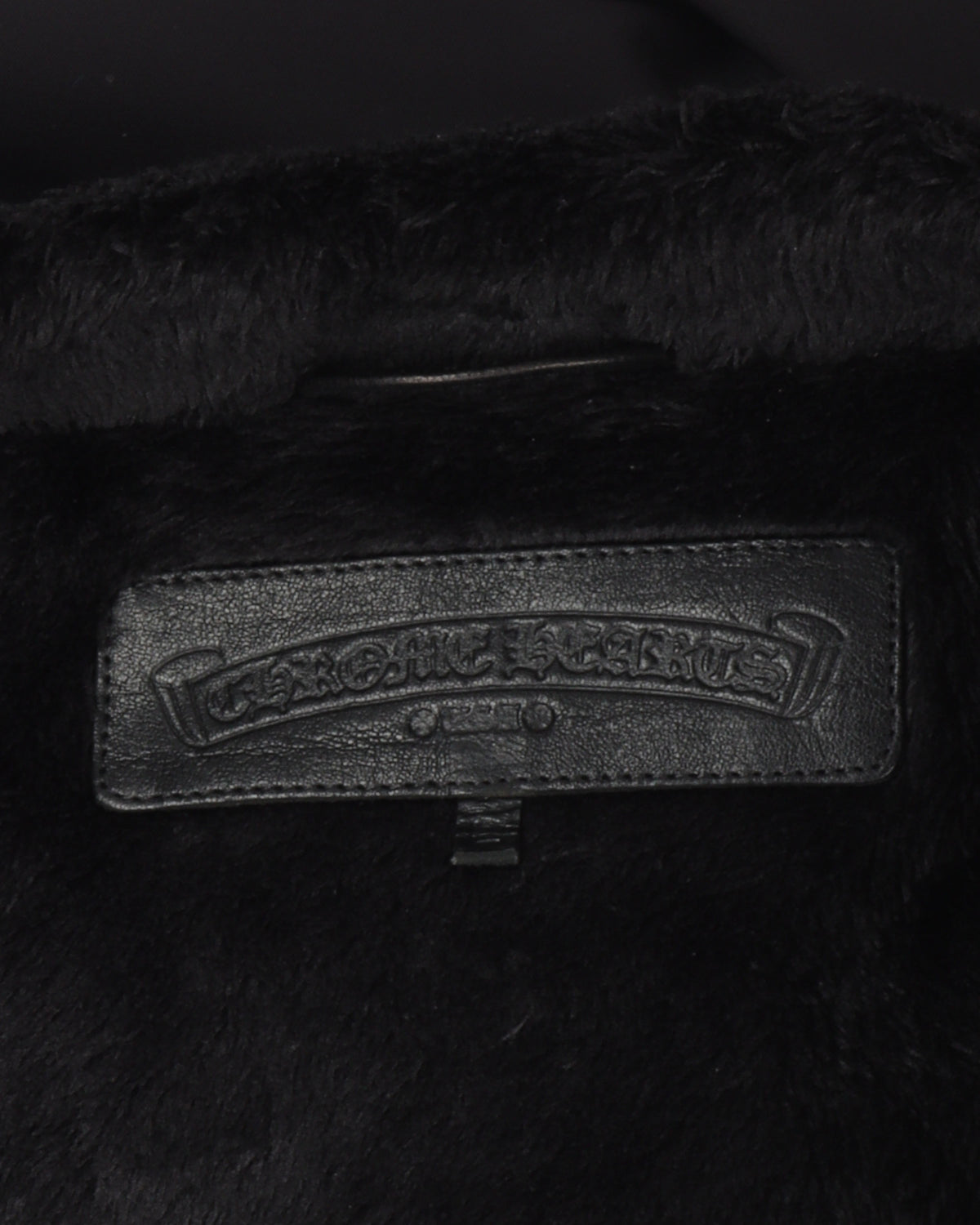 Faux Fur Lined Cemetery Cross Patch Racing Jacket